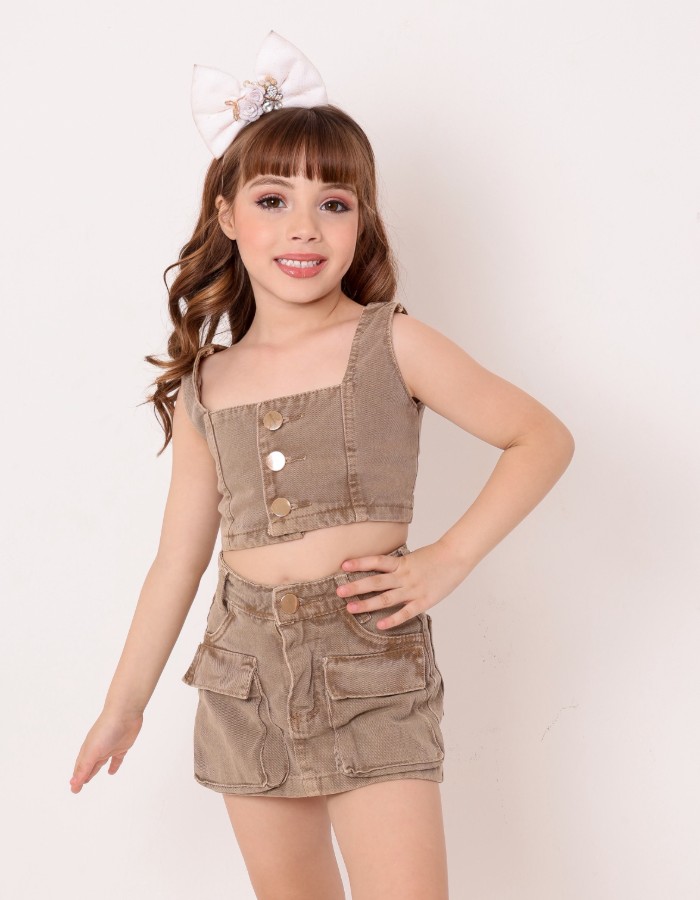 CONJUNTO CASTANHO INFANTIL