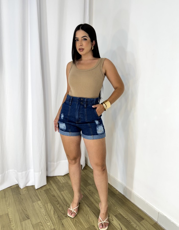 SHORT ELAST. AZUL ESCURO