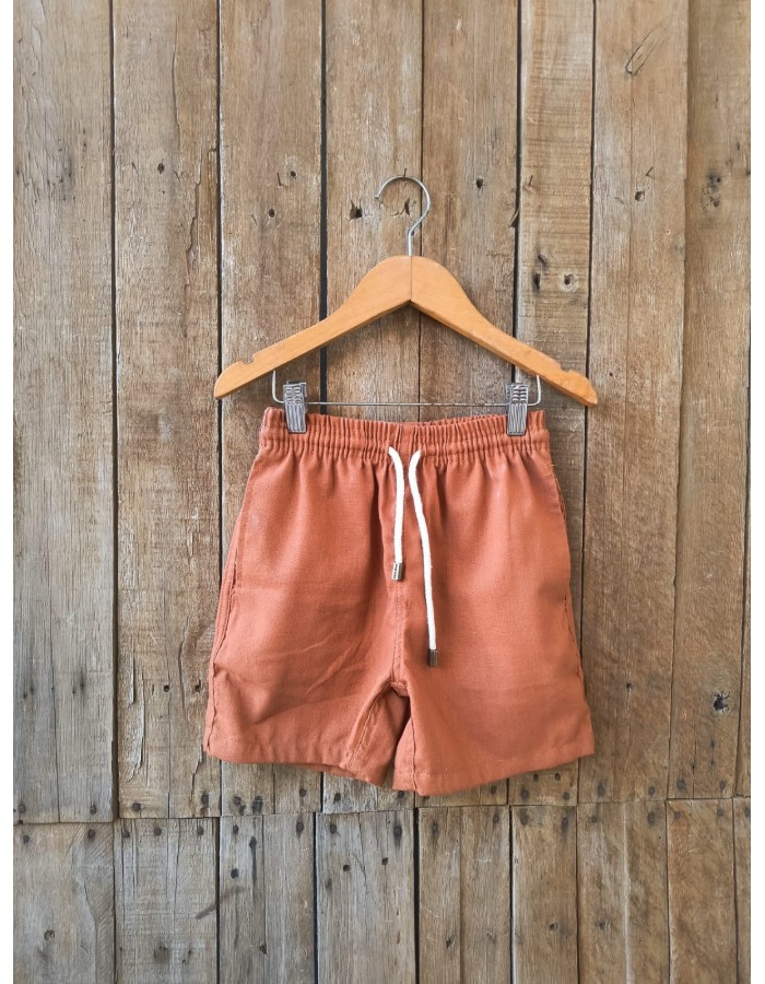 SHORT MAURICINHO DE LINHO MEL