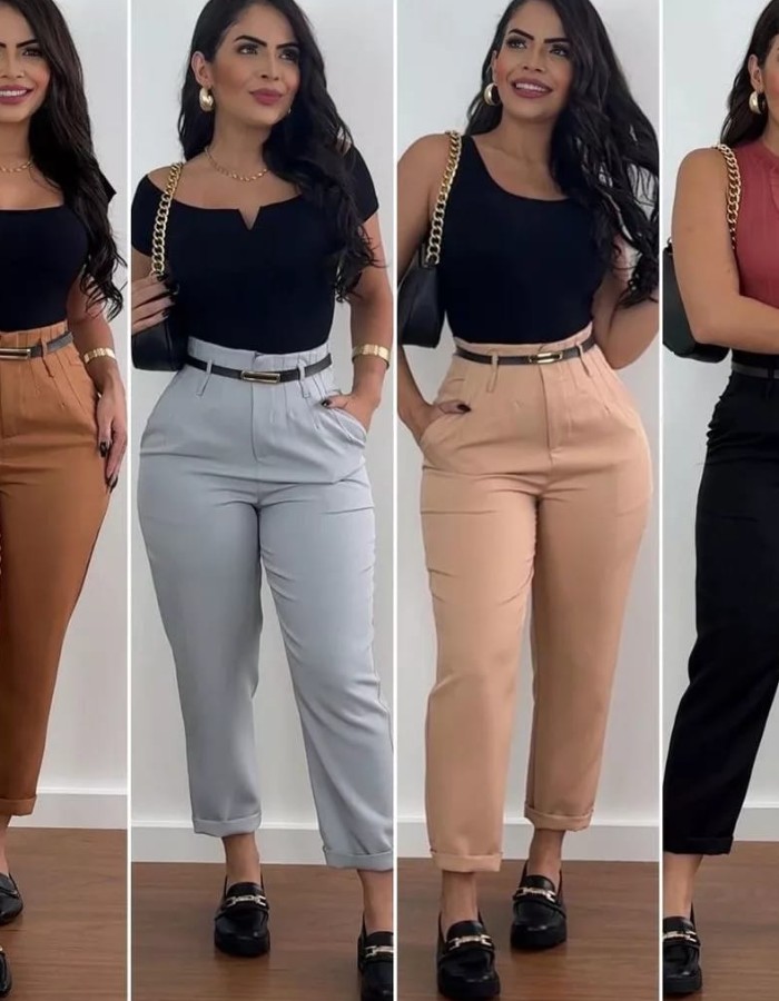 CALÇA ALFAIATARIA  COM CINTO