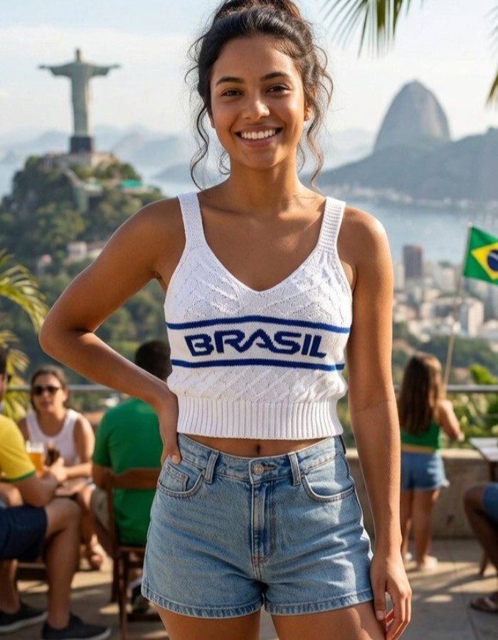 Cropped Brasil pala menor 