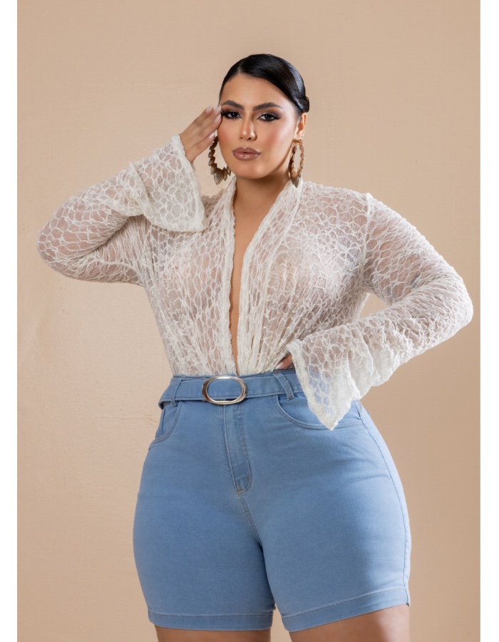 SHORT C CINTO JEANS 