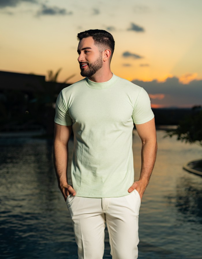 Camisa Básica Linho Texturizada (R: 2-B)
