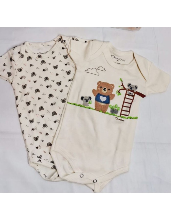 KIT 2 BODY MANGA CURTA MARKHA BABY