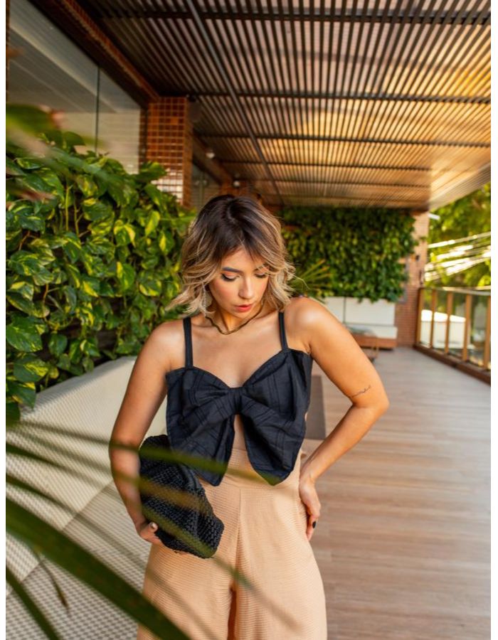 CROPPED LAÇO ALGODÃO