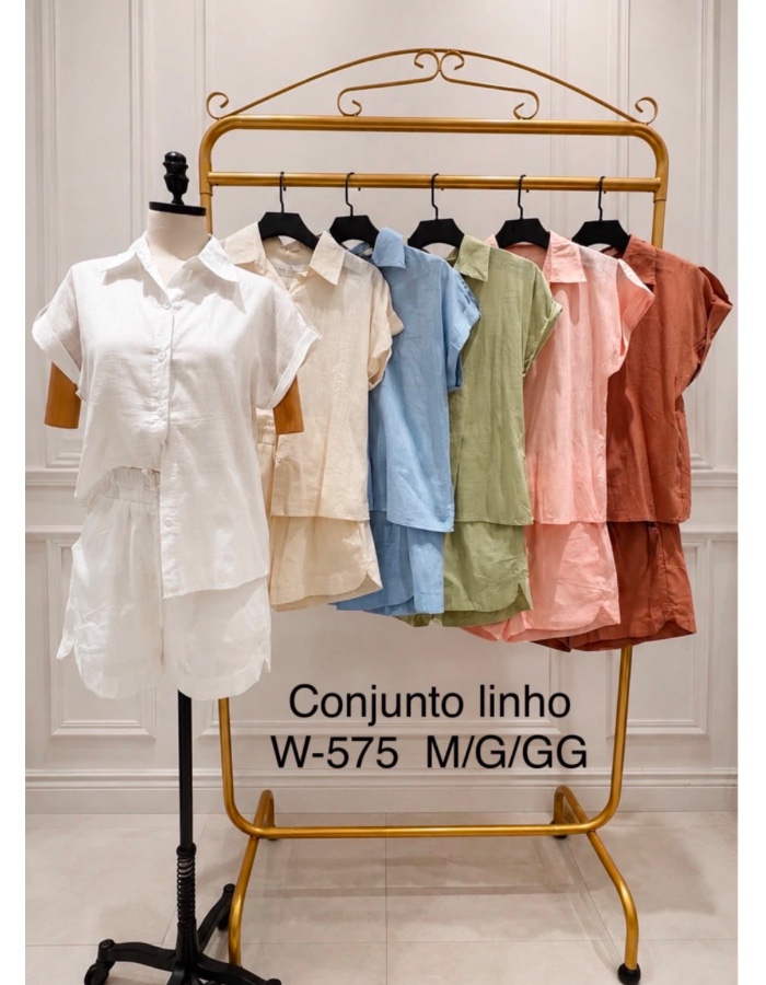 Conjunto linho curto