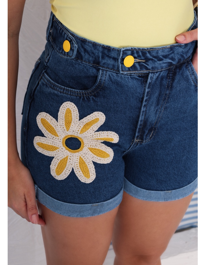 SHORT C/ BARRA C/ APLICAÇÃO 