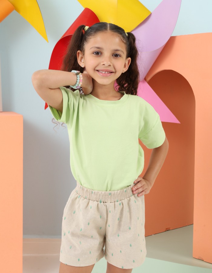 CONJUNTO COTTON SHORT LINHO