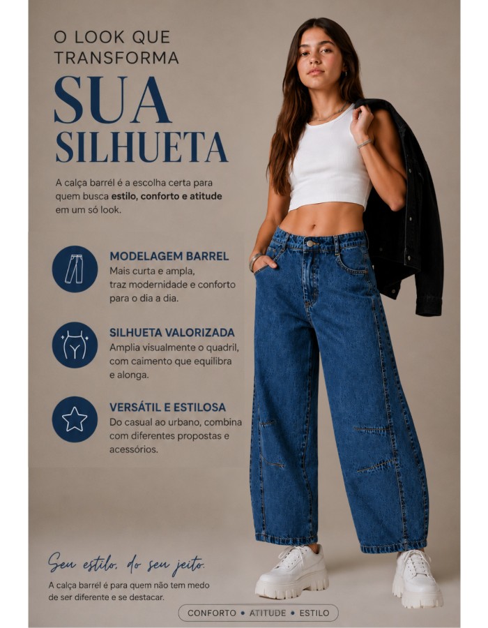 CALÇA BARREL