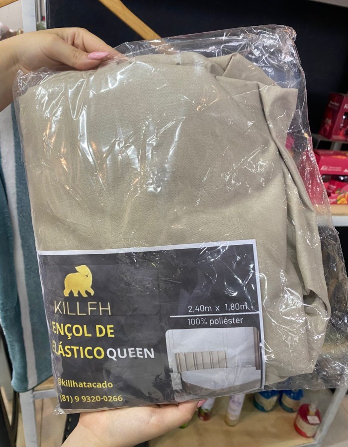 LENÇOL DE ELASTICO QUEEN LISO