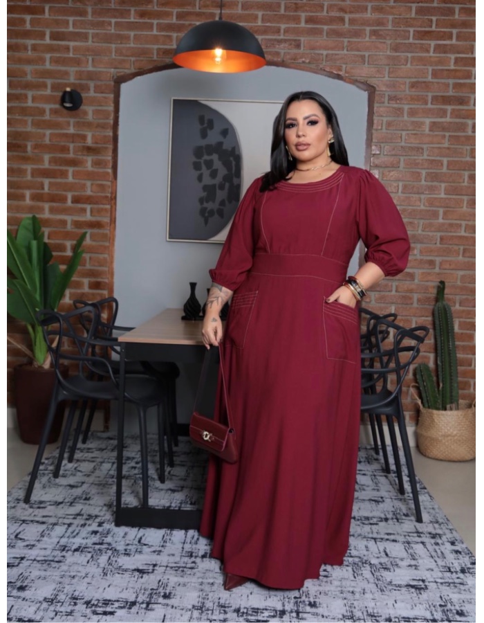 VESTIDO LISO 