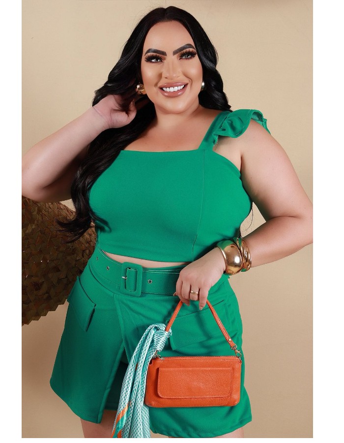 Cropped alça babadinho 