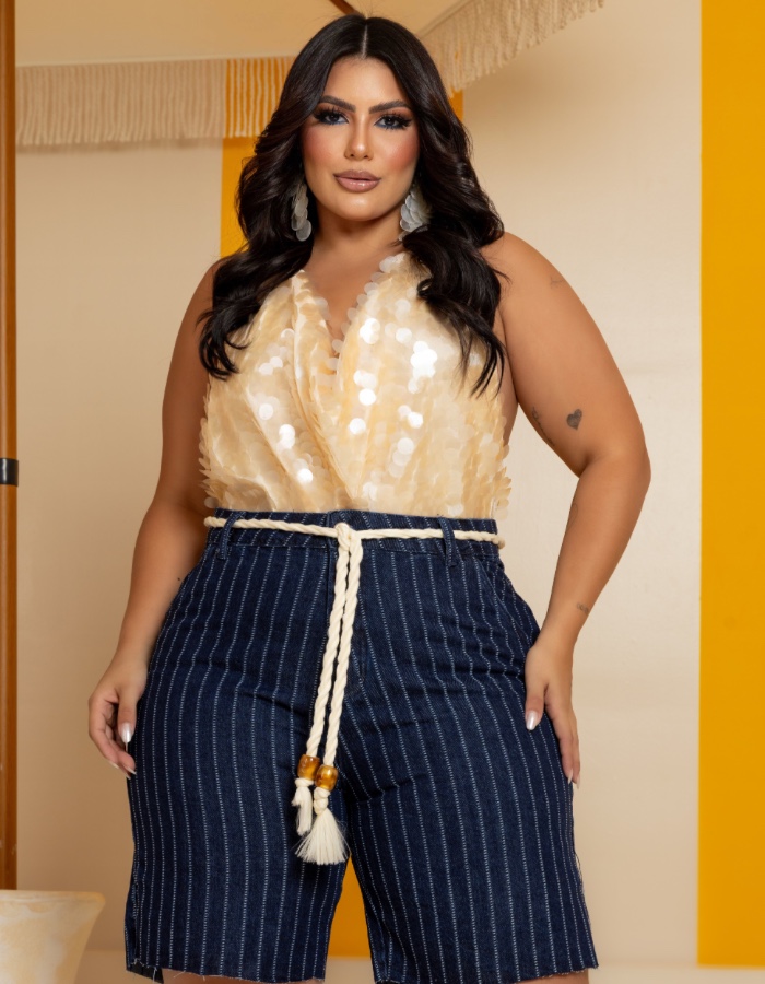 SHORT BIKER LISTRA