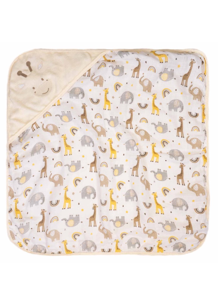 TOALHA COM CAPUZ DE CANTO PLUSH BUBLIM 