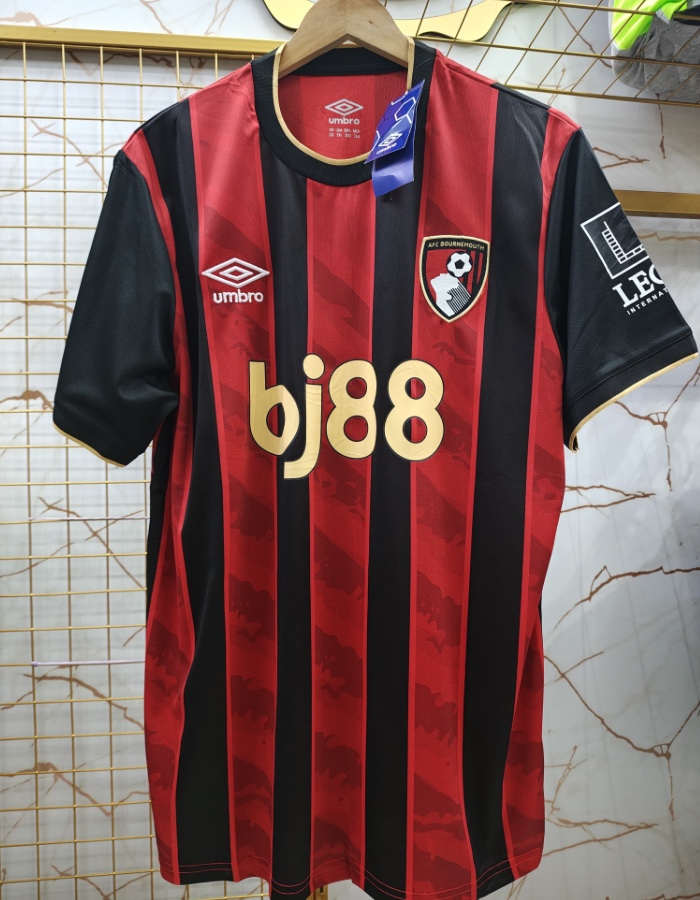 Camisa Bournemouth I 2025/26 Vermelho e Preto - Masculino Torcedor