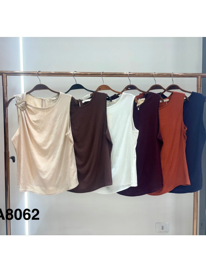 BLUSA TECIDO CREPE SEDA ACETINADO C/ FIVELA