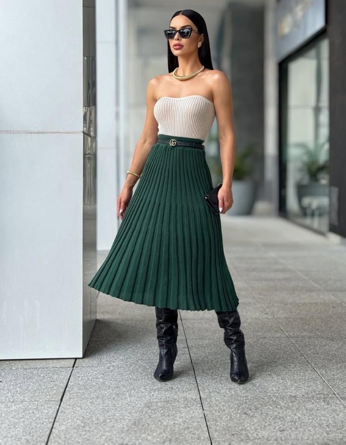 SAIA PLISSADA TRICOT 