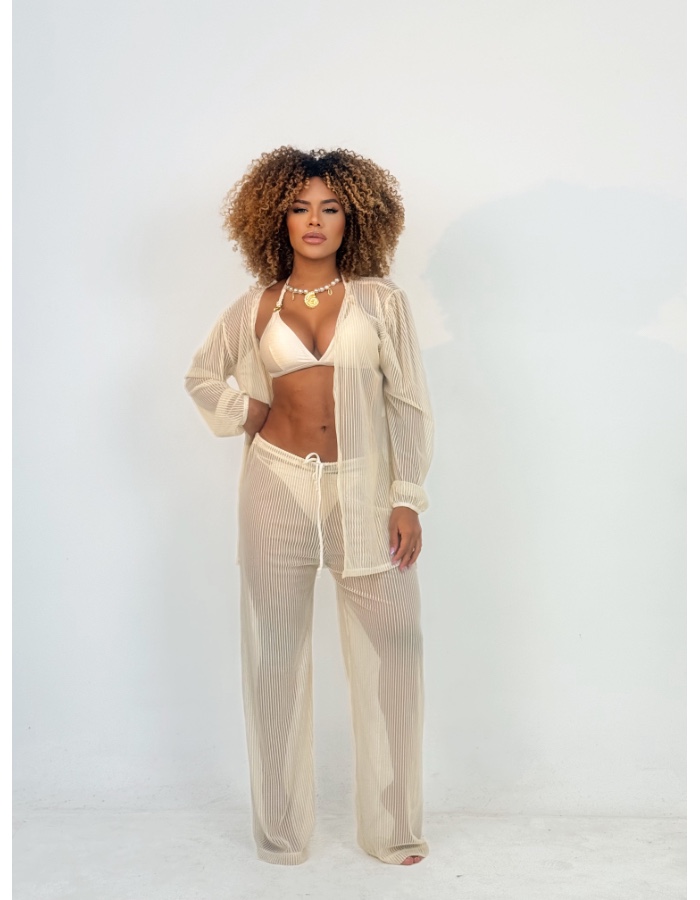 Conjunto Kimono e calça 
