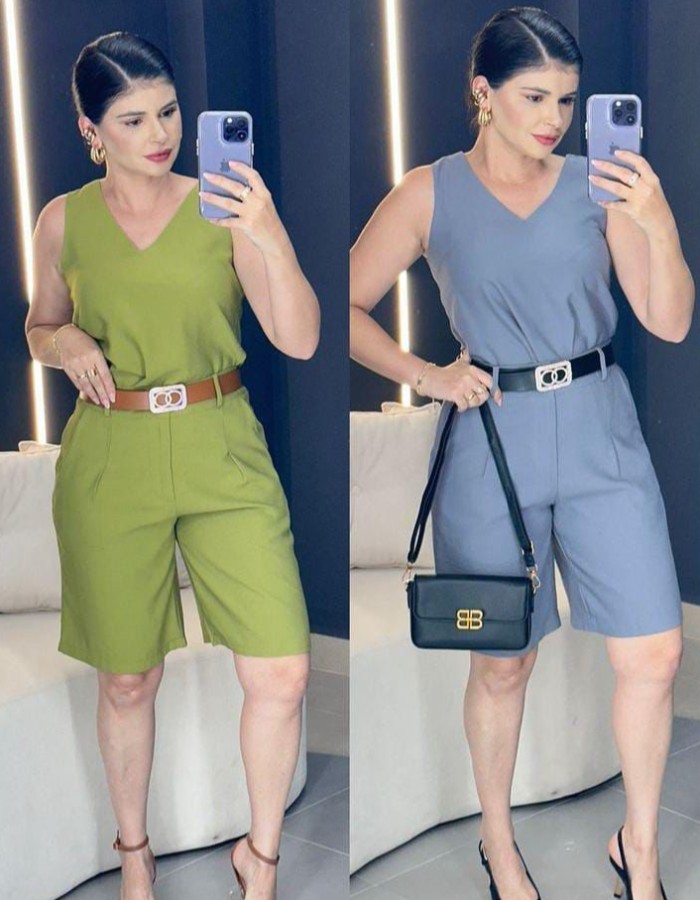 CONJUNTO TECIDO MARANTE COM CINTO