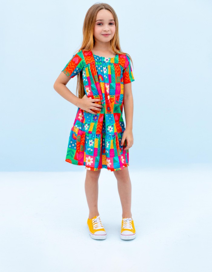 Vestido Confort Aurora  8,10 e 12 anos 