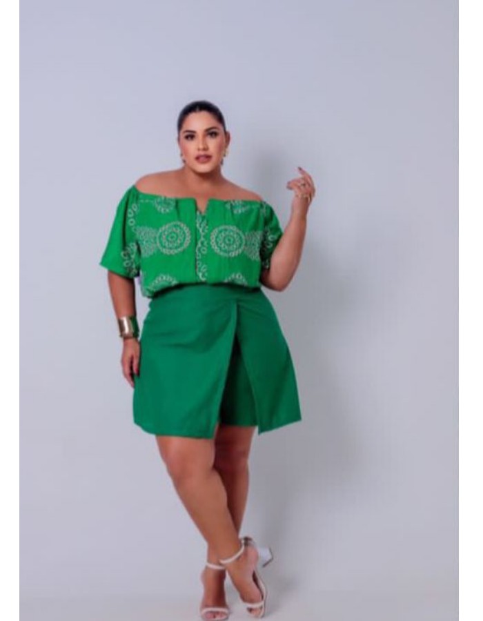 Short saia c/ fenda 