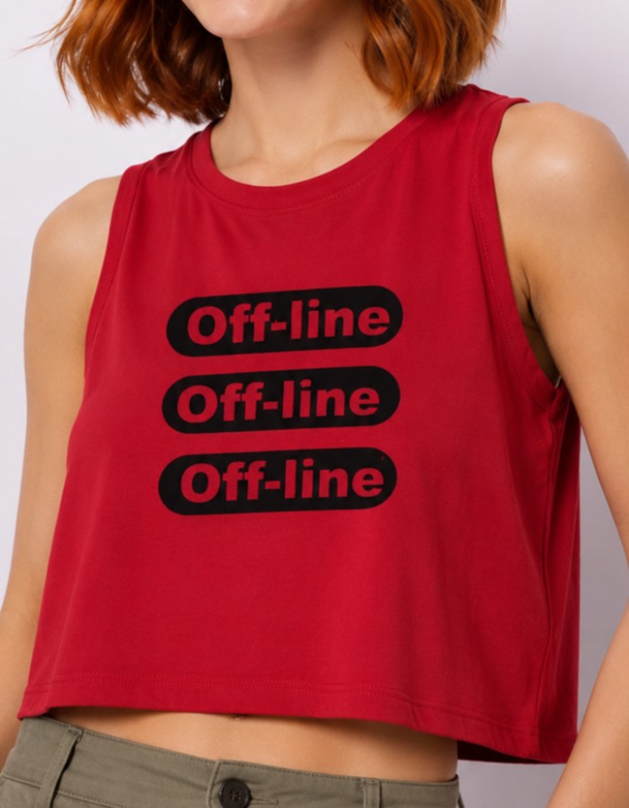 APENAS CROPPED REGATA - OFF LINE
