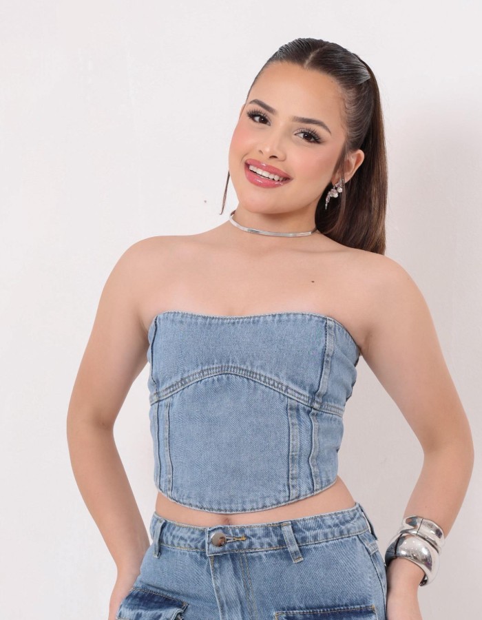 CROPPED JEANS DESGRADEADO