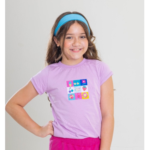 T-shirt em algodão fio 30 Penteado 100% Algodão 