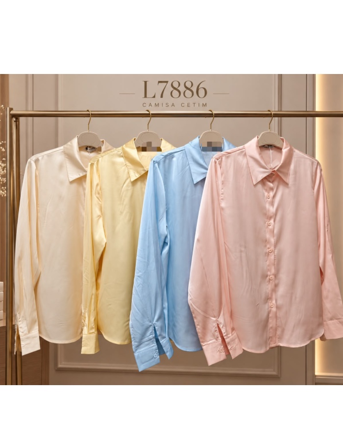 Blusa social seda 