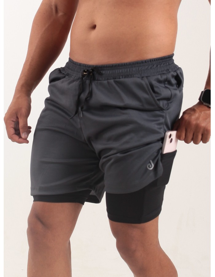 Short Masculino Dry-Fit com Compressão