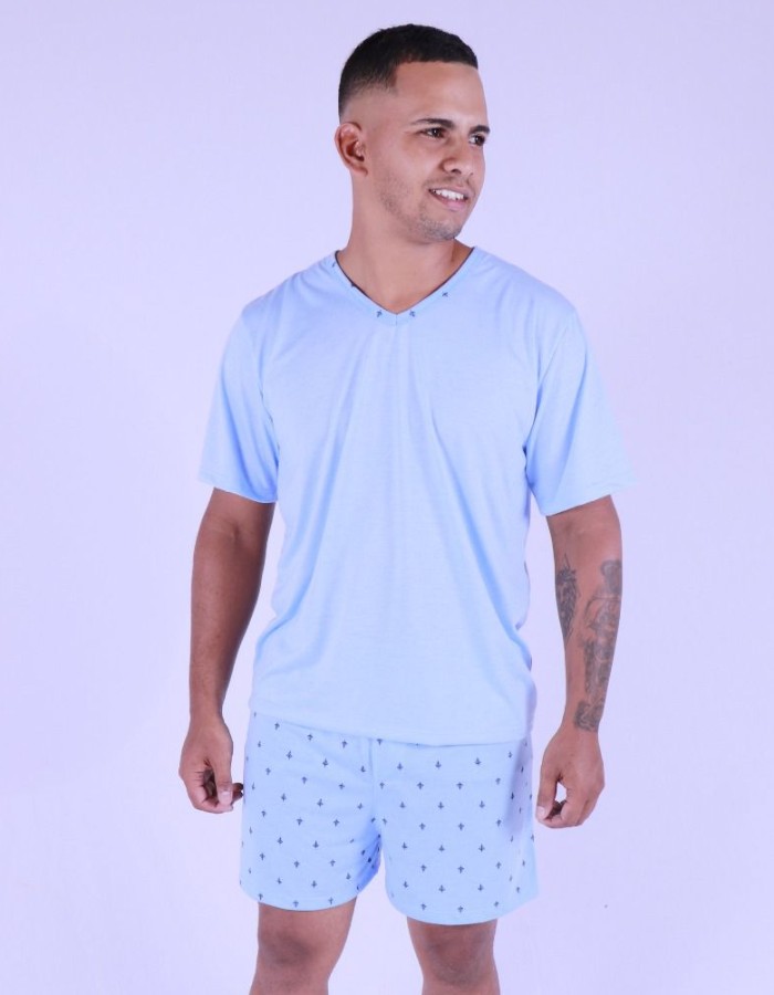 Pijama masculino com mangas 