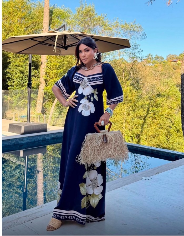 VESTIDO ESTAMPA EXCLUSIVA FORRADO VISCOLINHO
