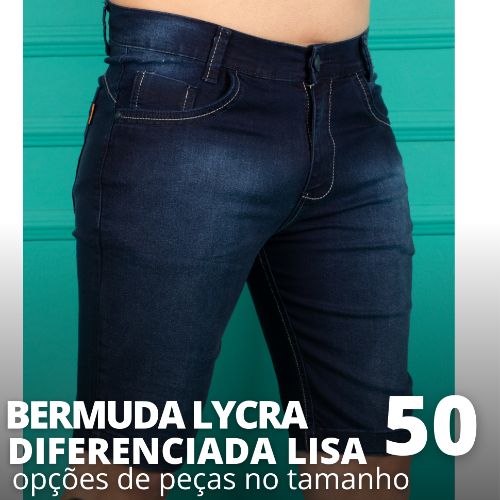 BERMUDA LYCRA lisa DIFERENCIADA  PLUS SIZE 50