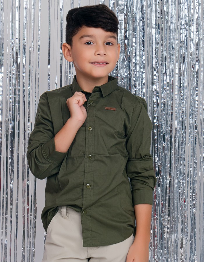 CAMISA SOCIAL LONGA 1 AO 10 -  OFERTA
