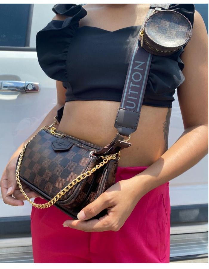  Pochete Louis Vuitton com Porta Moedas 3 em 1