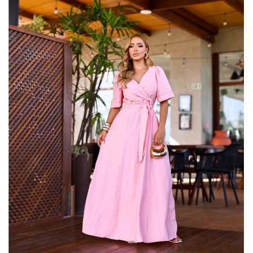 VESTIDO LONGO MANGA SANDRA