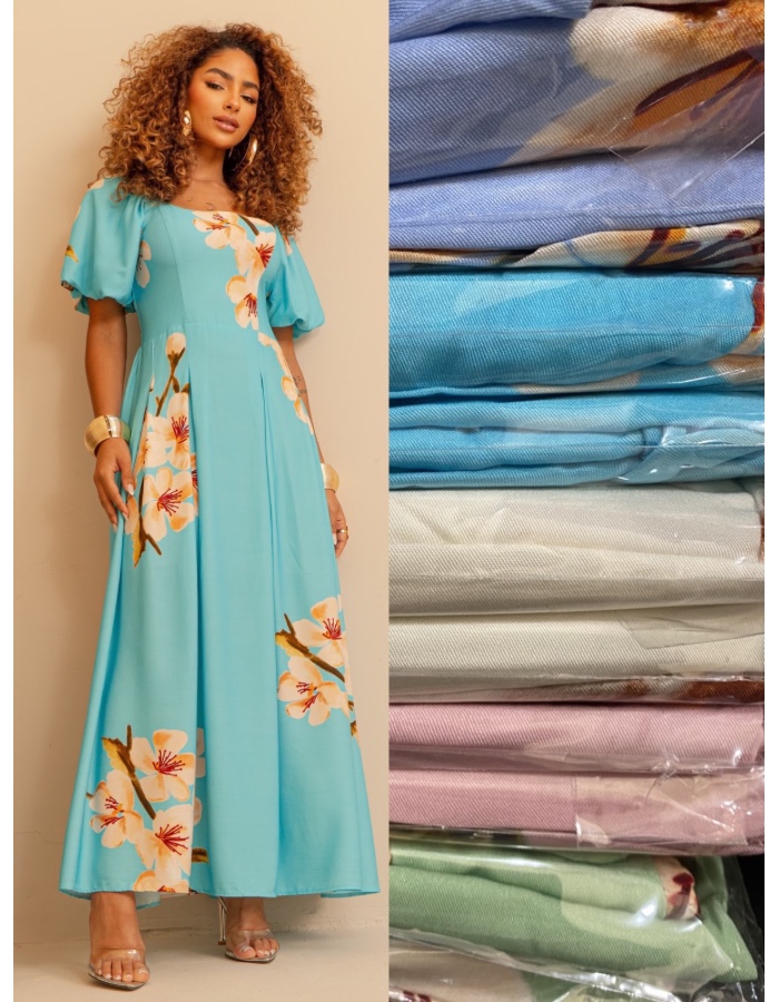 VESTIDO EST. C/ MANGUINHA