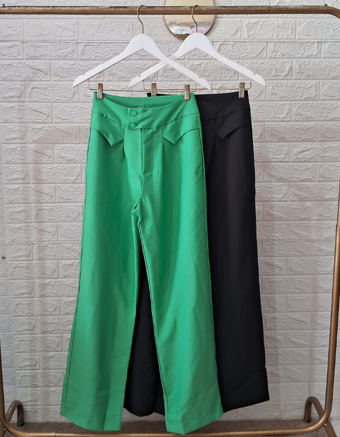 CALÇA ALFAIATARIA COM DETALHE NO BOLSO