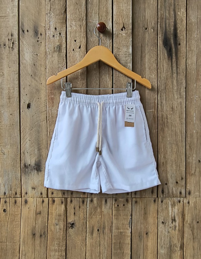 SHORT MAURICINHO LINHO BRANCO