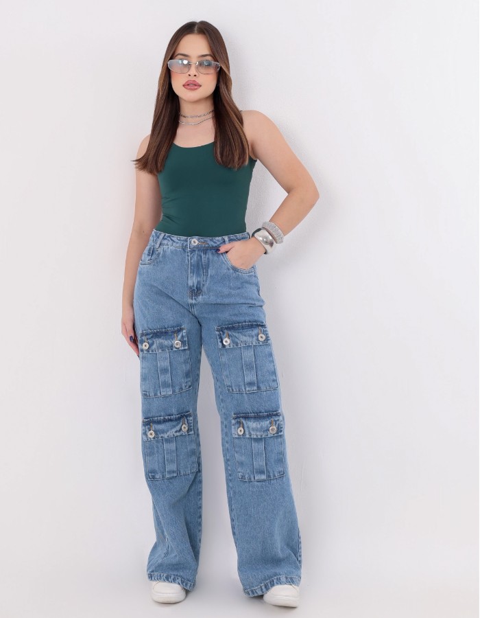 CALÇA JEANS DESGRADEADA