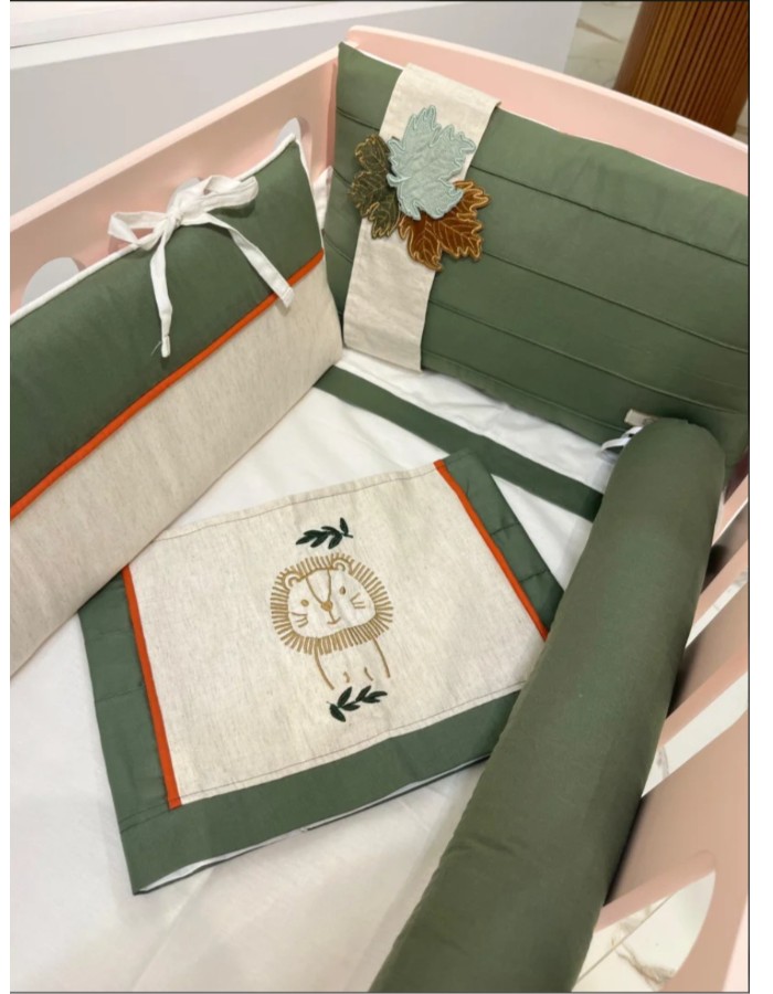 KIT DELUX MINI BERÇO FLORESTA 7 PEÇAS