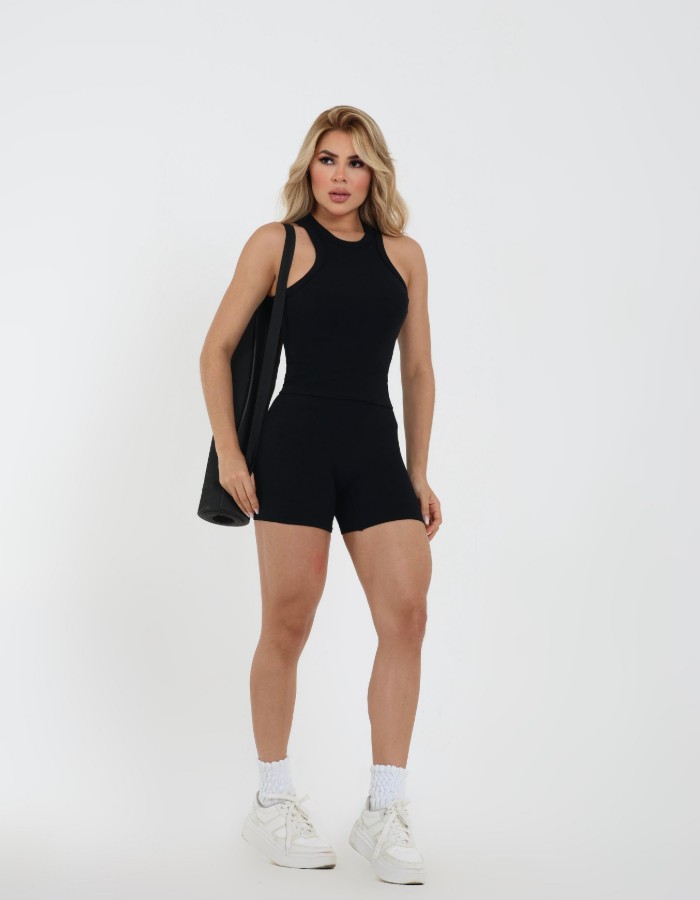CONJUNTO SHORT BLUSA NADADOR CANELADO