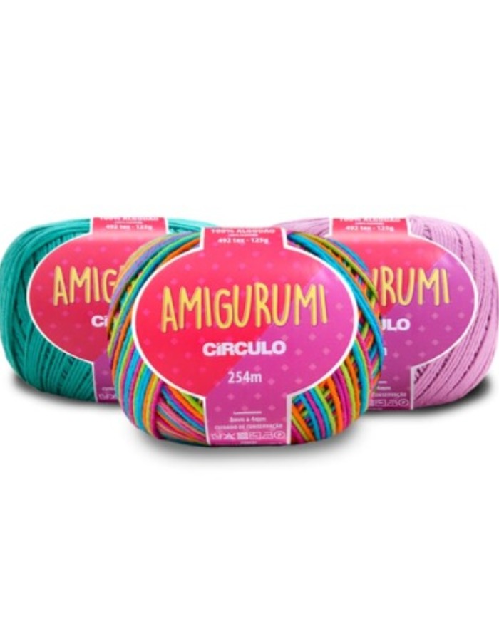 LINHA AMIGURUMI CÍRCULO 125G - ROLO C/ 254 MESTROS - 1 UND