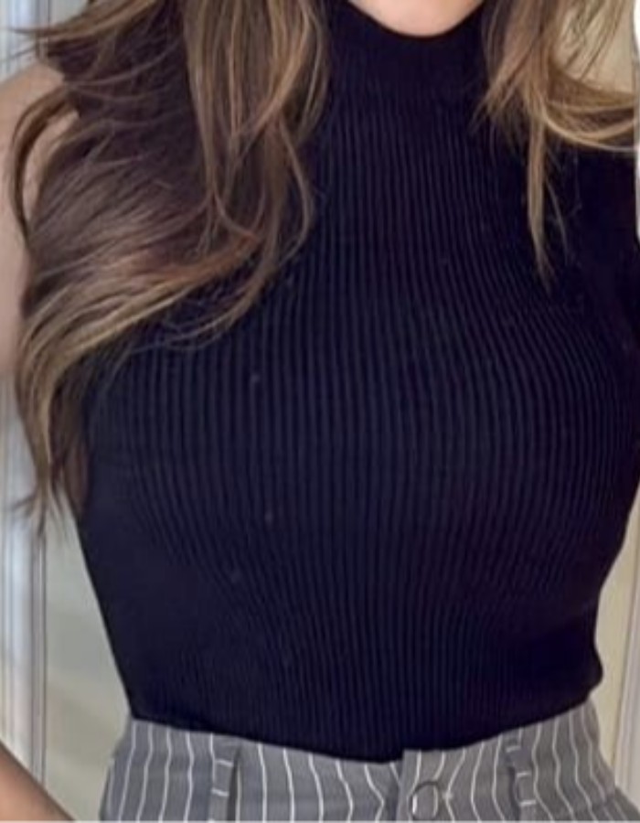 BLUSA TRICO MODAL  GOLA ALTA 