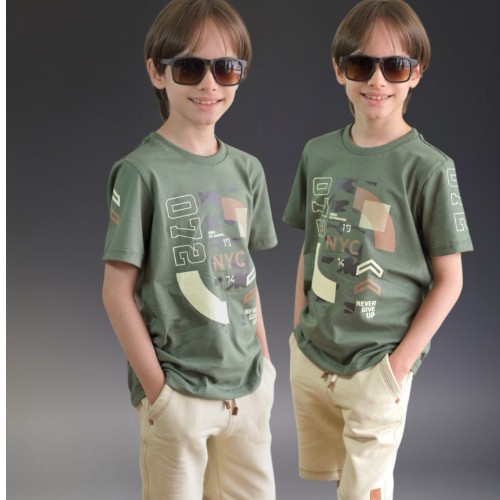 Camisa estampada verde