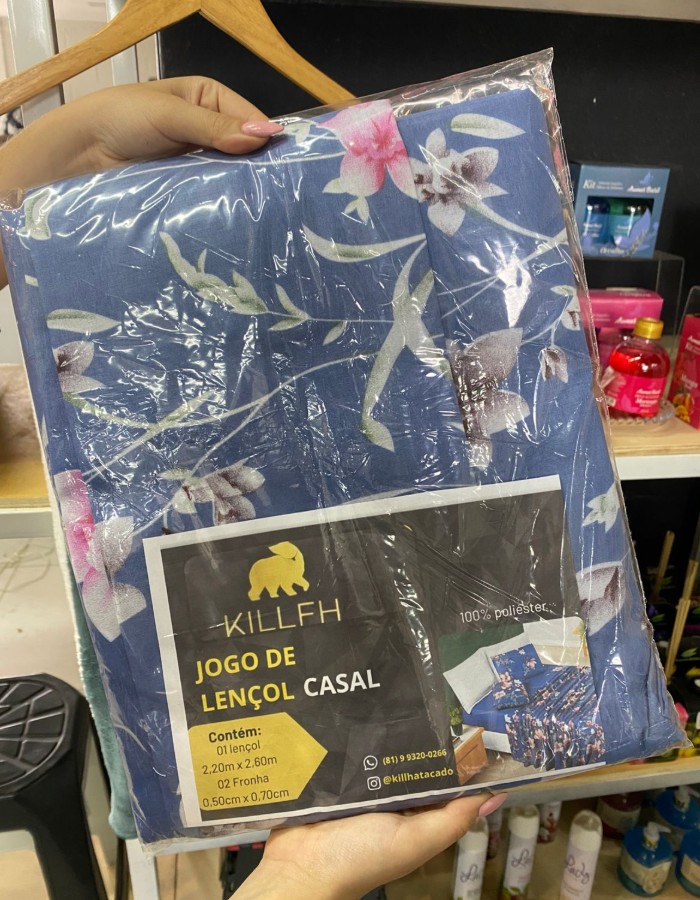 JOGO DE LENÇOL CASAL 3 PEÇAS
