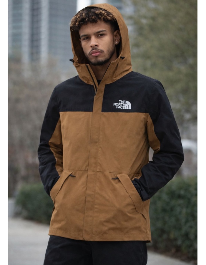Jaqueta The north face preta/caramelo 