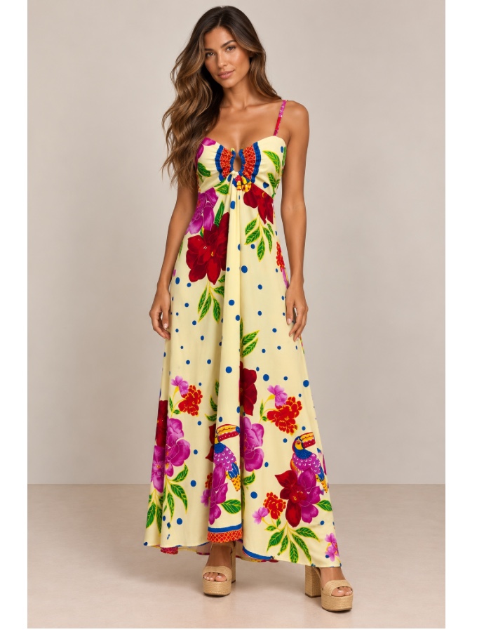 VESTIDO LONGO ESTAMPADO