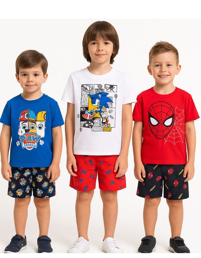 kit com 05 conjunto Personagem inf. Masculino MMK