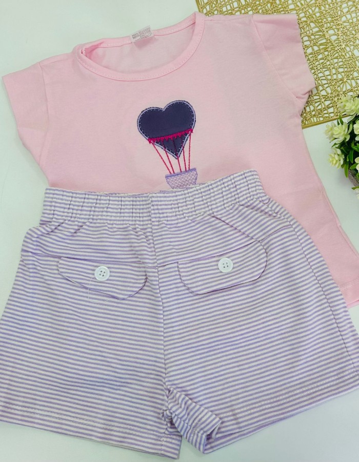 Conjunto Bordado listrado